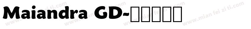 Maiandra GD字体转换